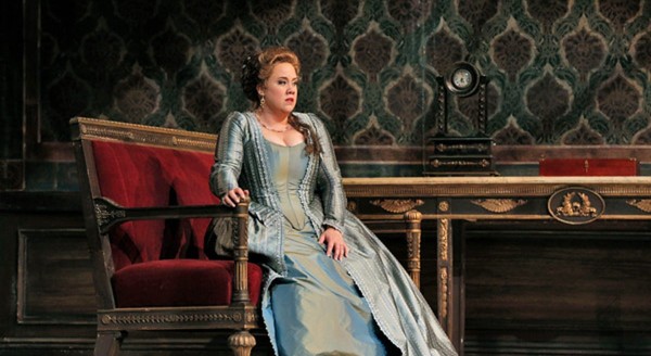 Julianna in the role of Amelia in Un Ballo in Maschera by Verdi performed in Rome, Italy