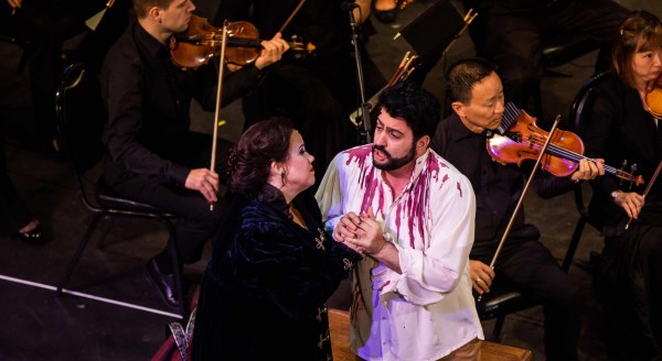 Julianna performing the role of Tosca in Vail, Colorado
