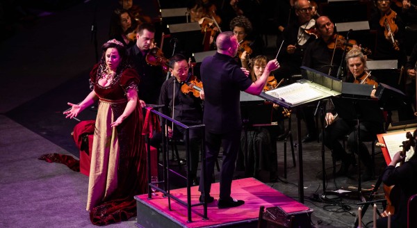 Julianna performing the role of Tosca in Vail, Colorado