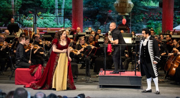 Julianna performing the role of Tosca in Vail, Colorado