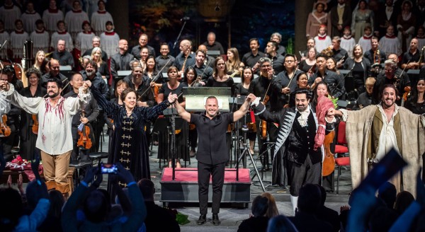 Julianna performing the role of Tosca in Vail, Colorado