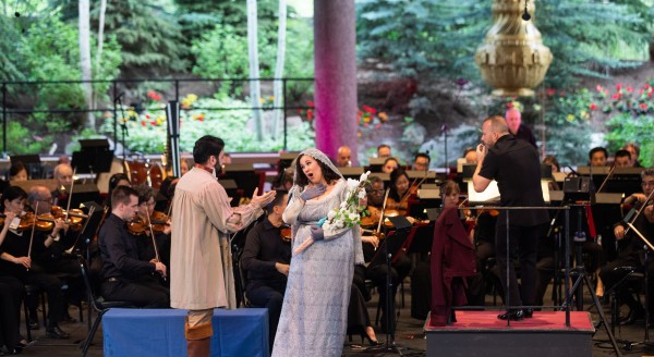 Julianna performing the role of Tosca in Vail, Colorado